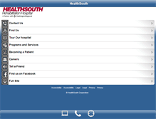 Tablet Screenshot of healthsouthfayetteville.com